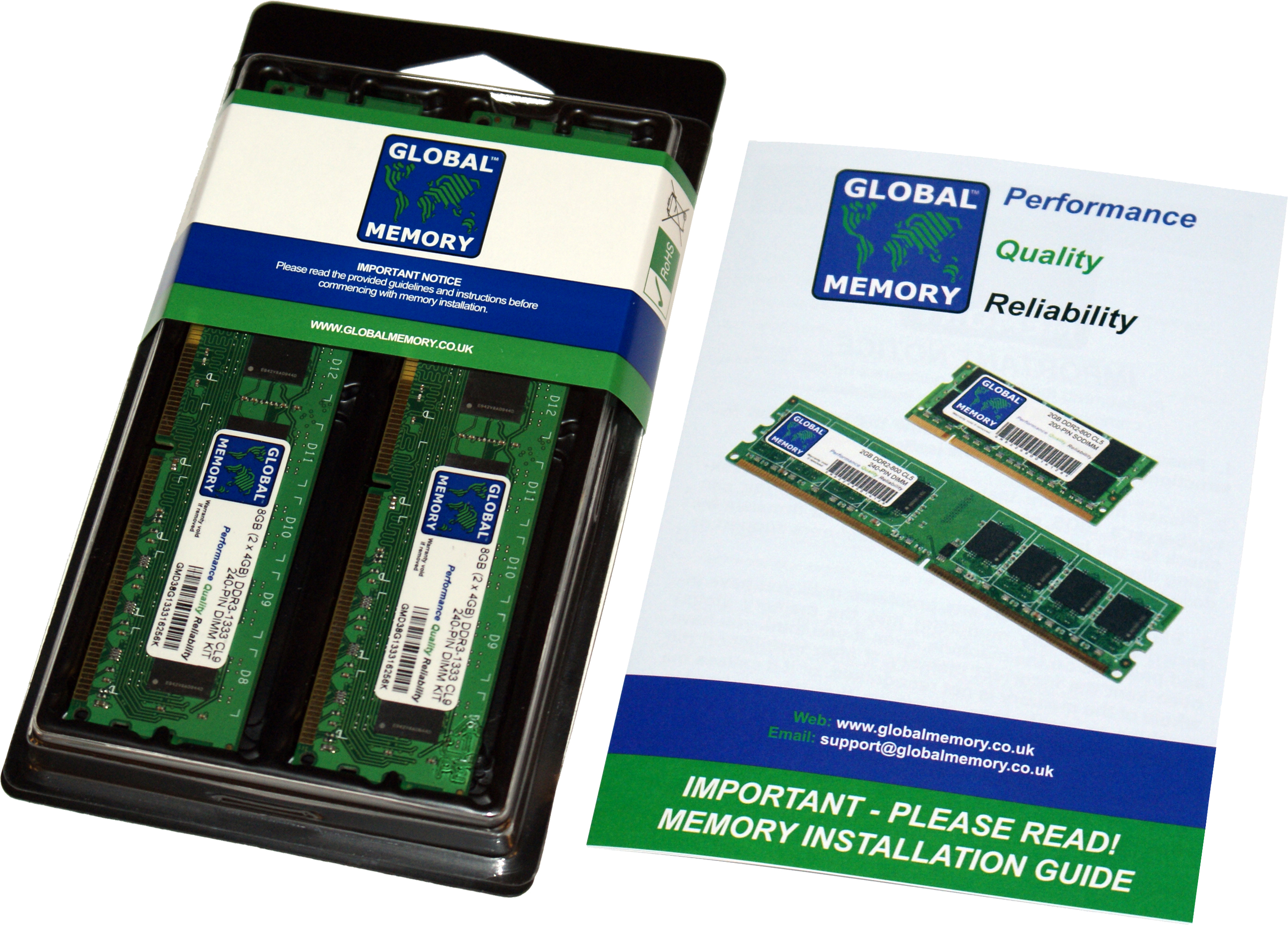 8GB (2 x 4GB) DDR3 1866MHz PC3-14900 240-PIN DIMM MEMORY RAM KIT FOR DELL DESKTOPS